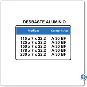 Disco de desbaste para aluminio